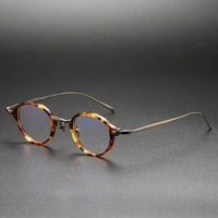 japanese acetate titanium prescription eyeglasses vintage engraving glasses frame reading eyewear women men optical lens kmn182