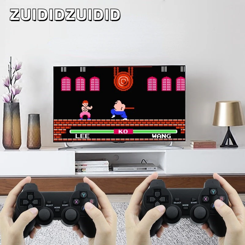 Винтажная мини-видеоигра 4K HD 64 с двумя беспроводными контроллерами для 10000 everdrive