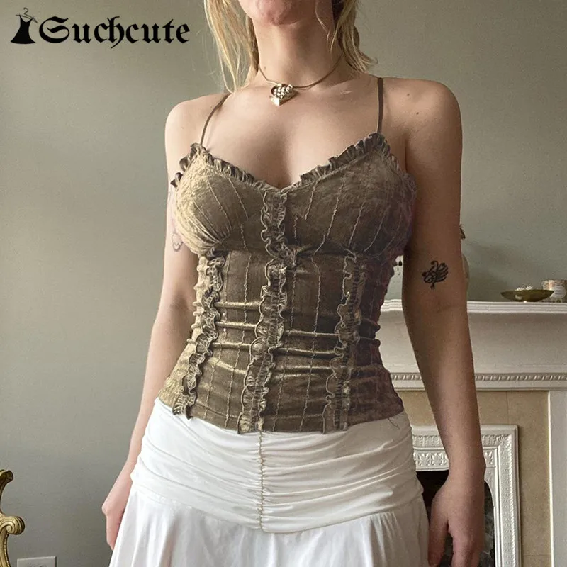 

Кроп-Топ женский однотонный со складками, без рукавов, в стиле Харадзюку