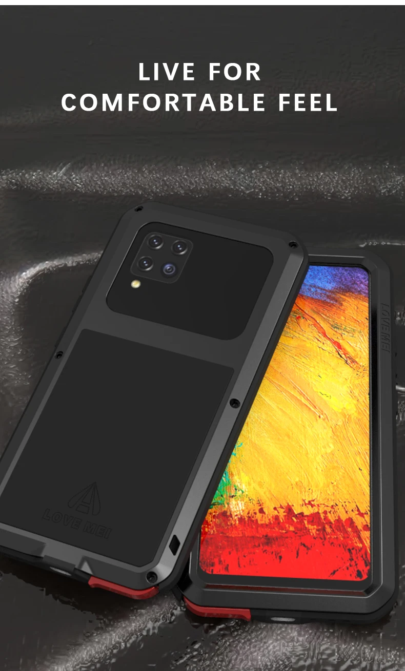 

For Samsung Galaxy A42 Case Love Mei Powerful Metal Armor Shock Dirt Proof Water Resistant Cover Case For Samsung Galaxy A42