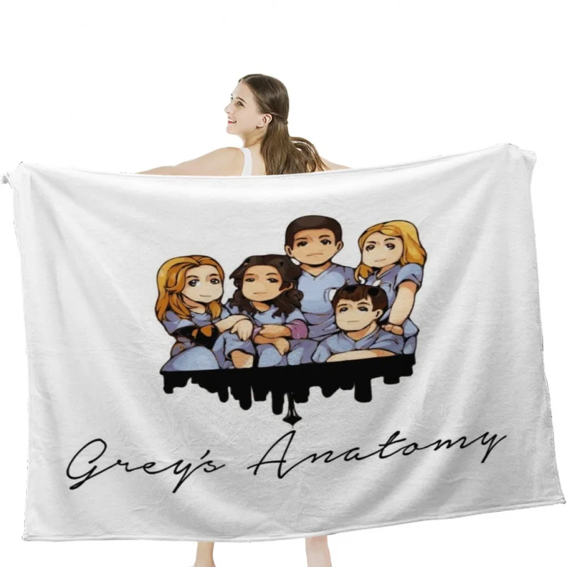 

Greys Cartoon Throw Blanket Tufting Blanket For Travel Light Dorm Room Essentials Luxury Thicken Blanket