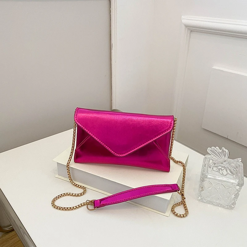 Pearlescent small bag fashion candy color girl chain single shoulder messenger bag New Style Phone Purse for Women