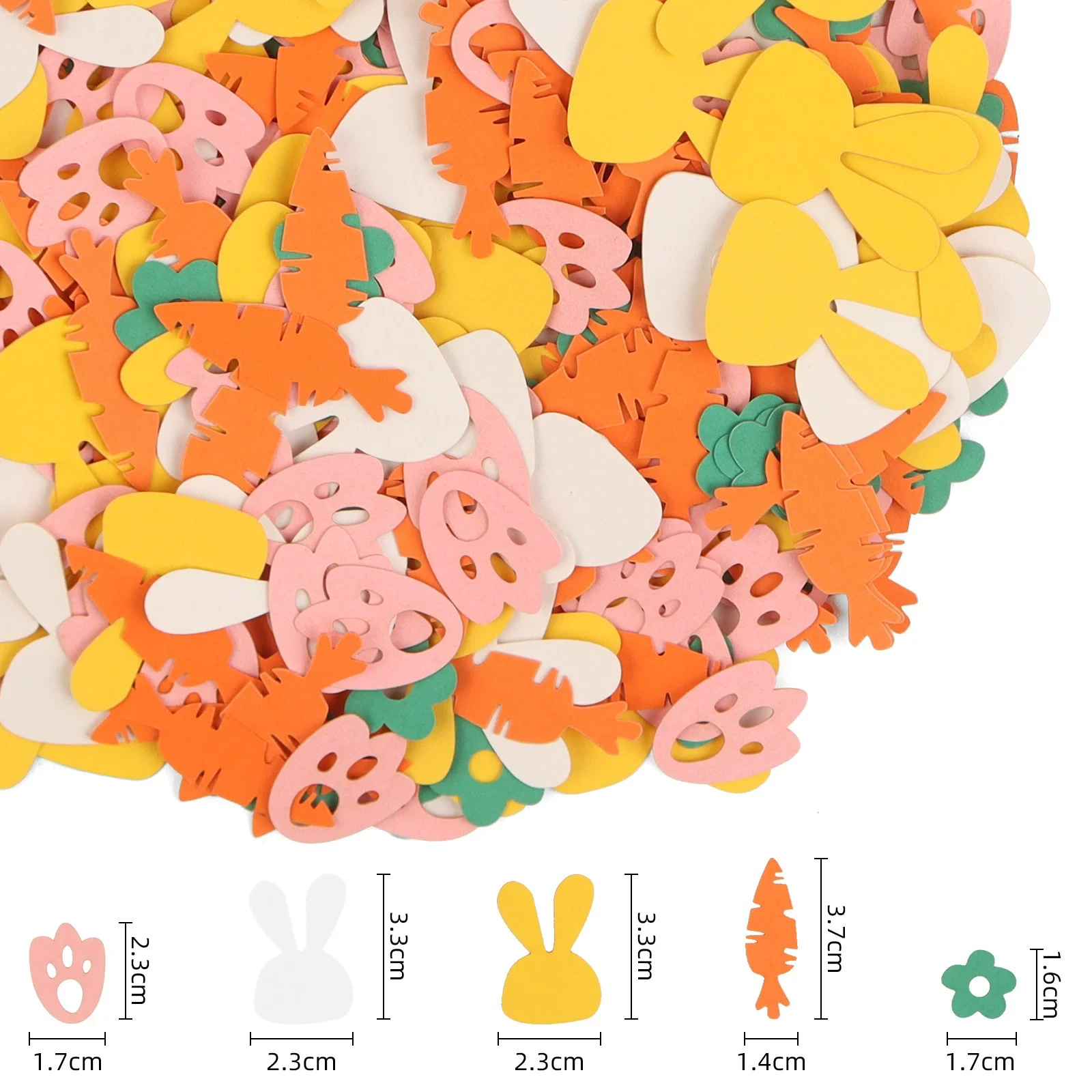 

100 шт./пакет, красочный морковный кролик, бумажный конфетти, разброс стола для детей, пасхальная тема, украшение для дня рождения, детского душа, вечеринки