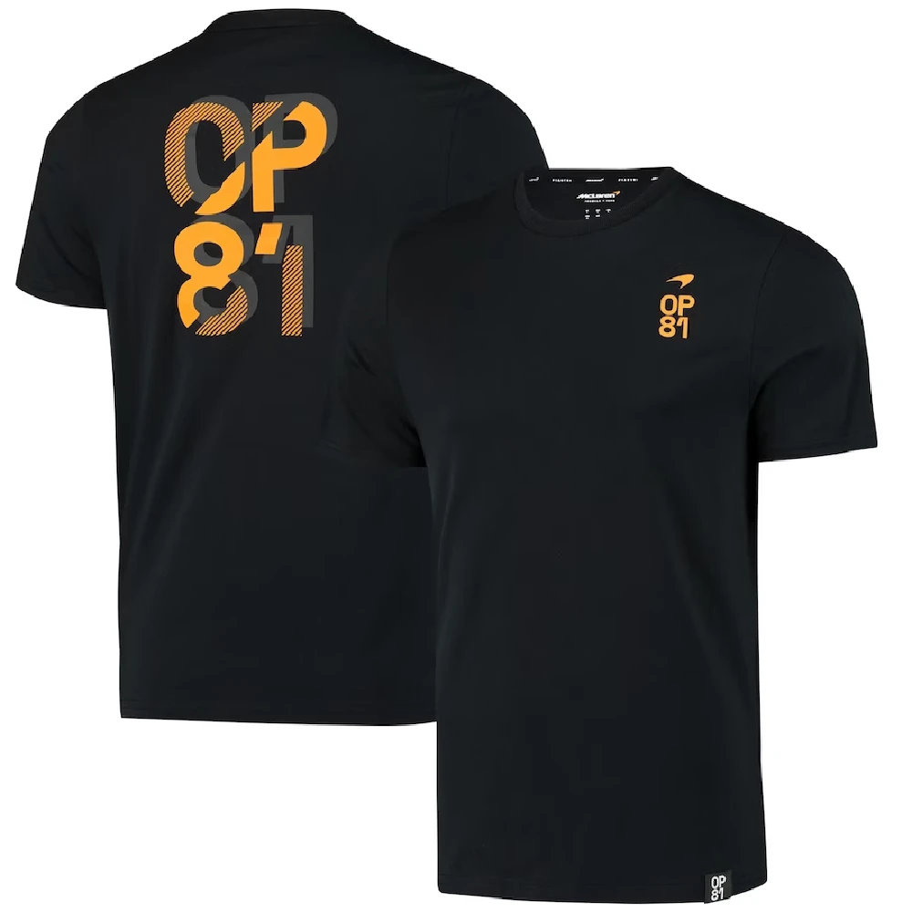 

McLaren Oscar Piastri No 81 T-Shirt - Black 2023 New F1 Formula One Racing Suit T-Shirt Outdoor Cycling Sweatshirt