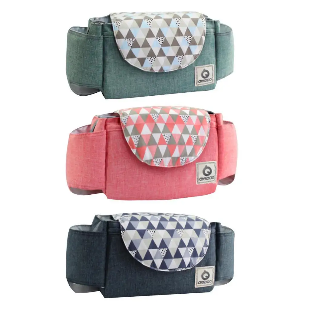 

Stroller Organizer with Insulated Cup Holder, Non-Slip Adjustable Straps Baby Products Organizer Storage Bag