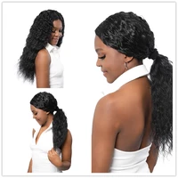 180%density 26inch loose wave natural black soft glueless middle part lace front wigs with baby hair for black women daily wigs