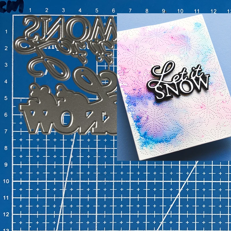 

Lucky Goddess Metal Cutting Dies let it SNOW Diy Scrapbooking Photo Album Decorative Embossing Paper Card Crafts
