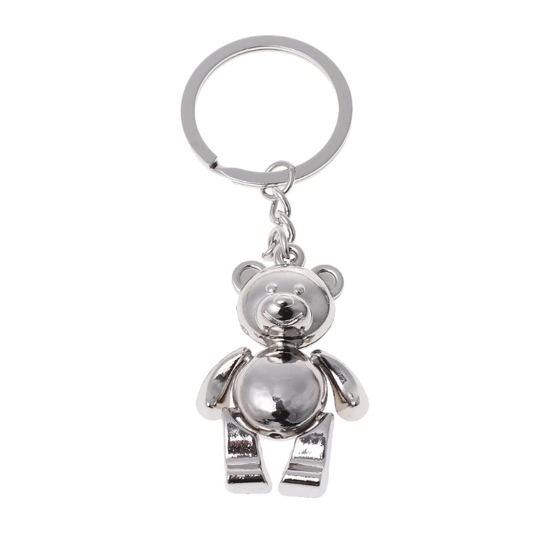 

Metal Movable Bear Keychain Nice Car for KEY Ring Fashion 3D Animal Keyring Lucky Charm Hanging Pendant Gift for Men &