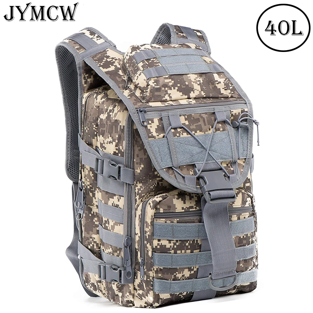 

Военный тактический рюкзак 40 л, дорожный рюкзак 900D, нейлоновая Водонепроницаемая подкладка, двойной водонепроницаемый и устойчивый к царапинам рюкзак