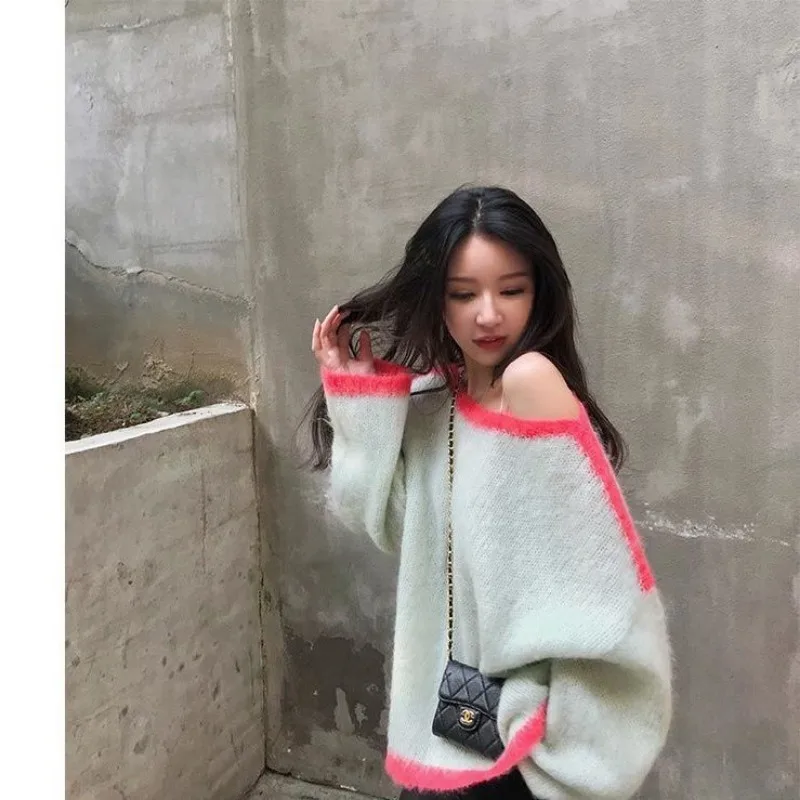 Женский универсальный топ с круглым вырезом осень 2024 корейский шикарный