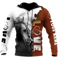fashion horse pattern 3d print hoodie and sweatshirt mens fall zip hoodie unisex casual sweatshirt