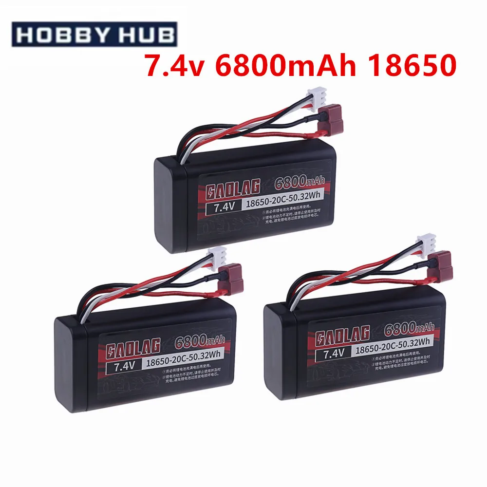 Аккумулятор для Wltoys 10428/12428/12423 2s 7 4 В 6800 мАч