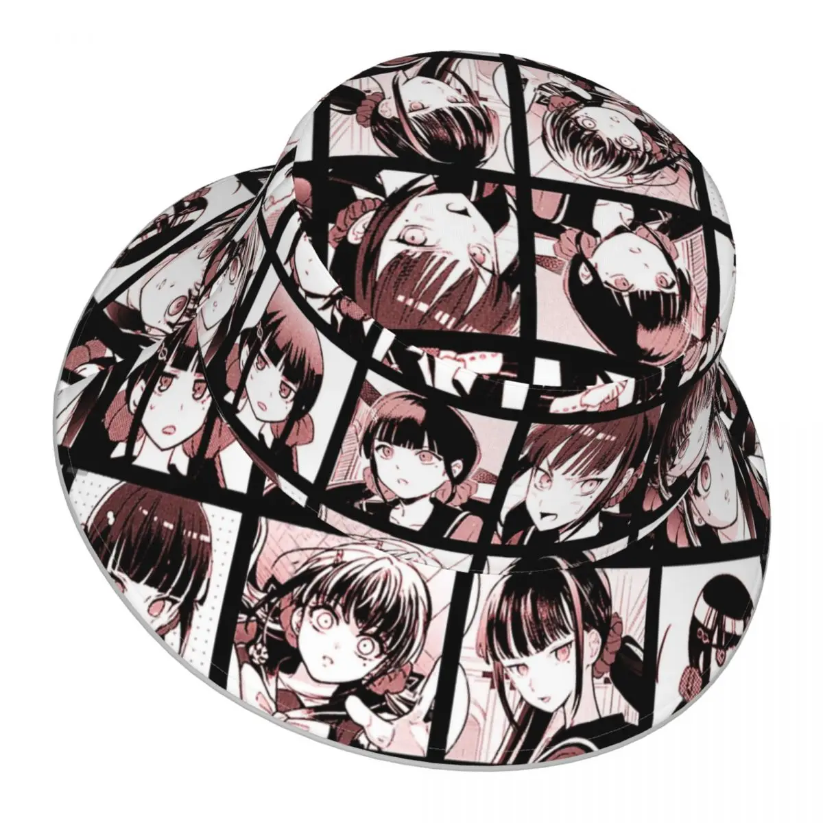 Danganronpa,Maki Manga reflective Bucket Hat Men Women Bucket Hat Outdoor Sunscreen Beach Hat Sun Hiking Fishing Cap