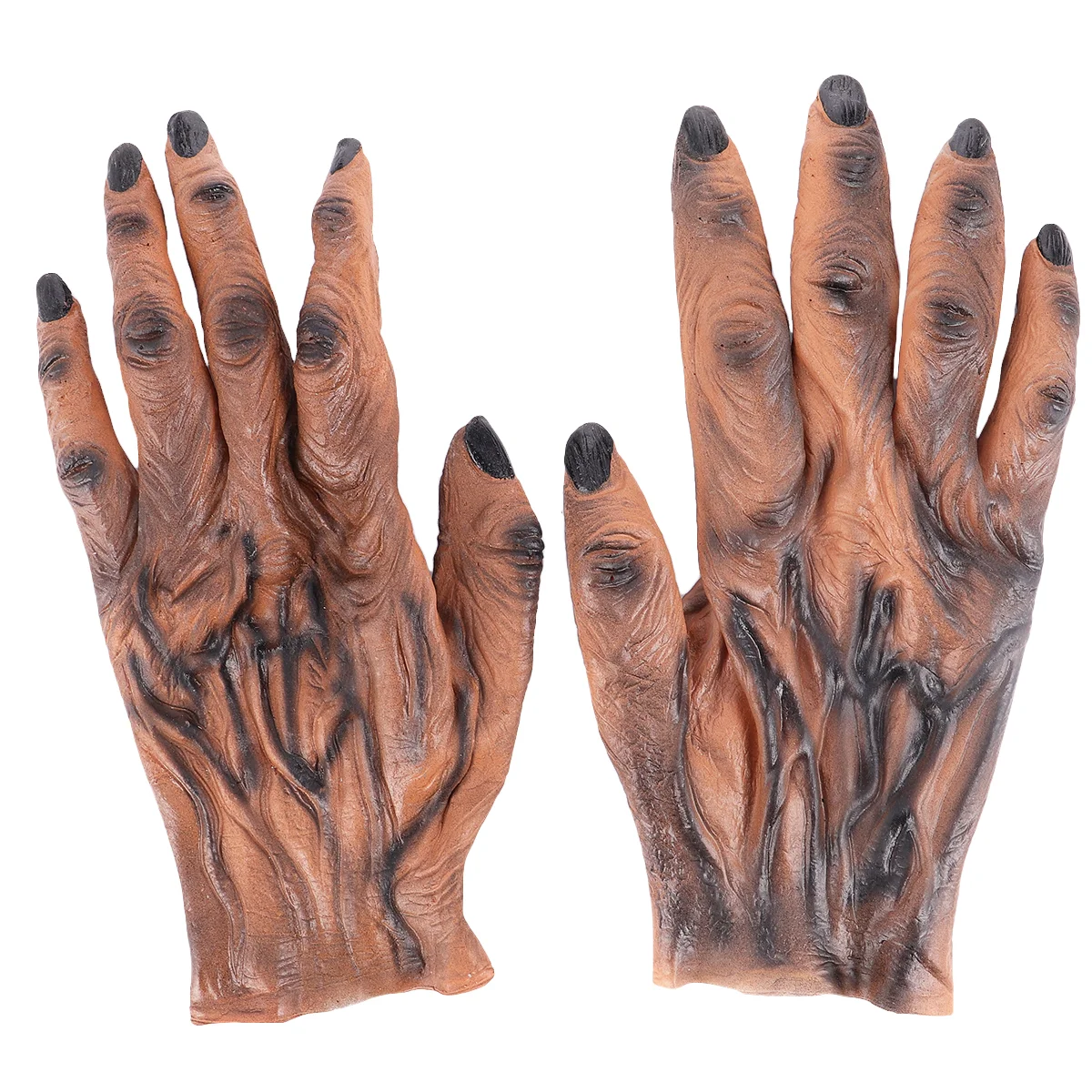 

1 Pair Halloween Decoration Scary Costume Props Cosplay Werewolf Gloves (Brown) Costumes