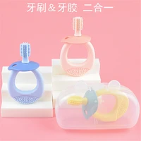 kids toothbrush u shape 360 degree infant teether baby toothbrush children silicone brush for toddlers oral care cleaning