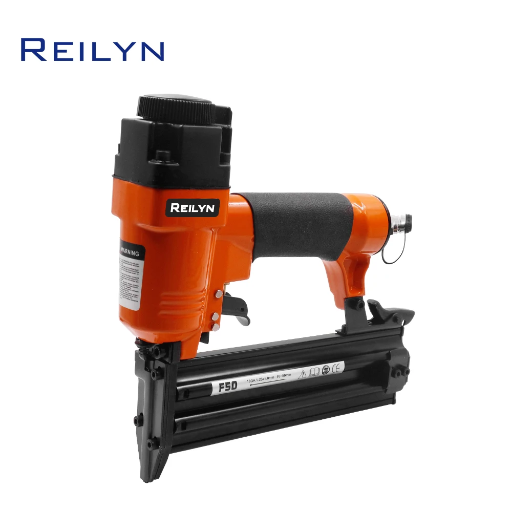 Reilyn Air Nail Gun F50 Air Stapler Gun 18Ga finish Nail Gun 25-50mm Nailing Tools Pneumatic Upholstery Air Framing Nailer