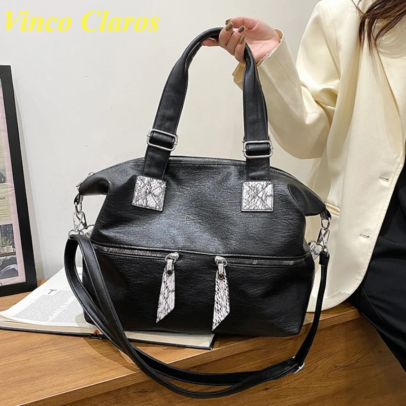 

Large Pu Leather Handbags Women Bags Designer Hand Bag High Quality Shoulder Crossbody Bags Big Purses Travel Soft Casual Tote