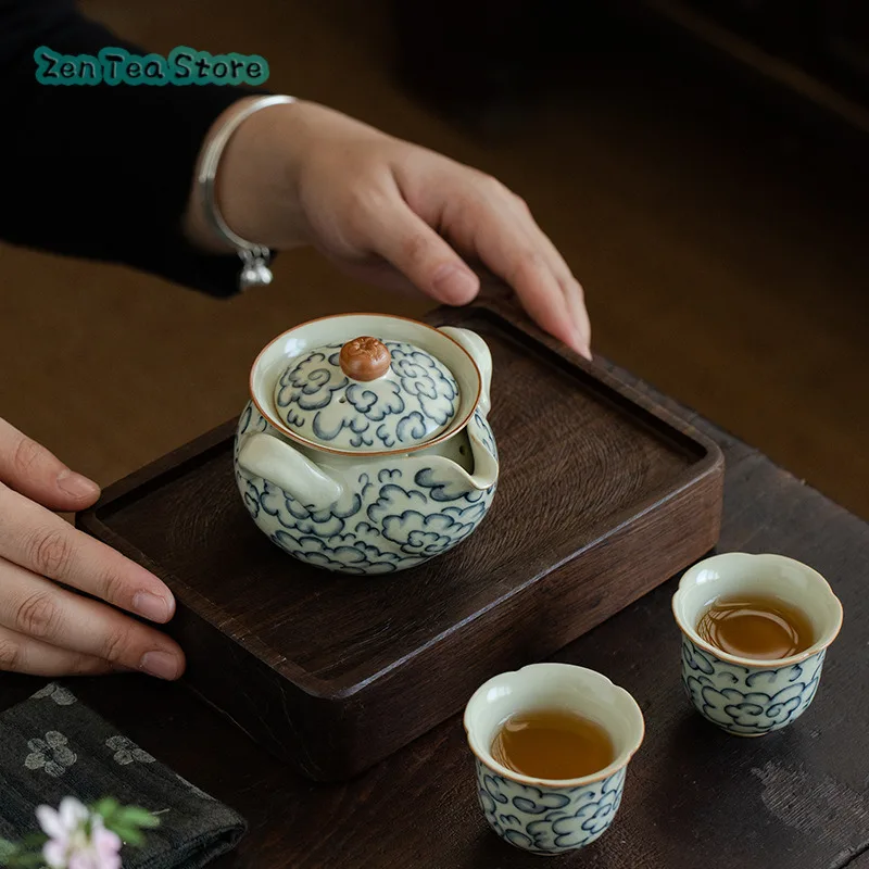 Чайник Ruyao Xiangyun с одинарной крышкой открытая керамическая бытовая ручная чашка