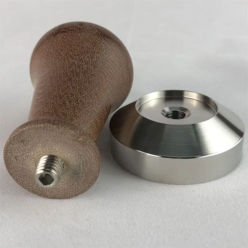 

Деревянная ручка для кофейного порошка Stuffer из нержавеющей стали для литья под давлением плоскость основания кофе трамбовка