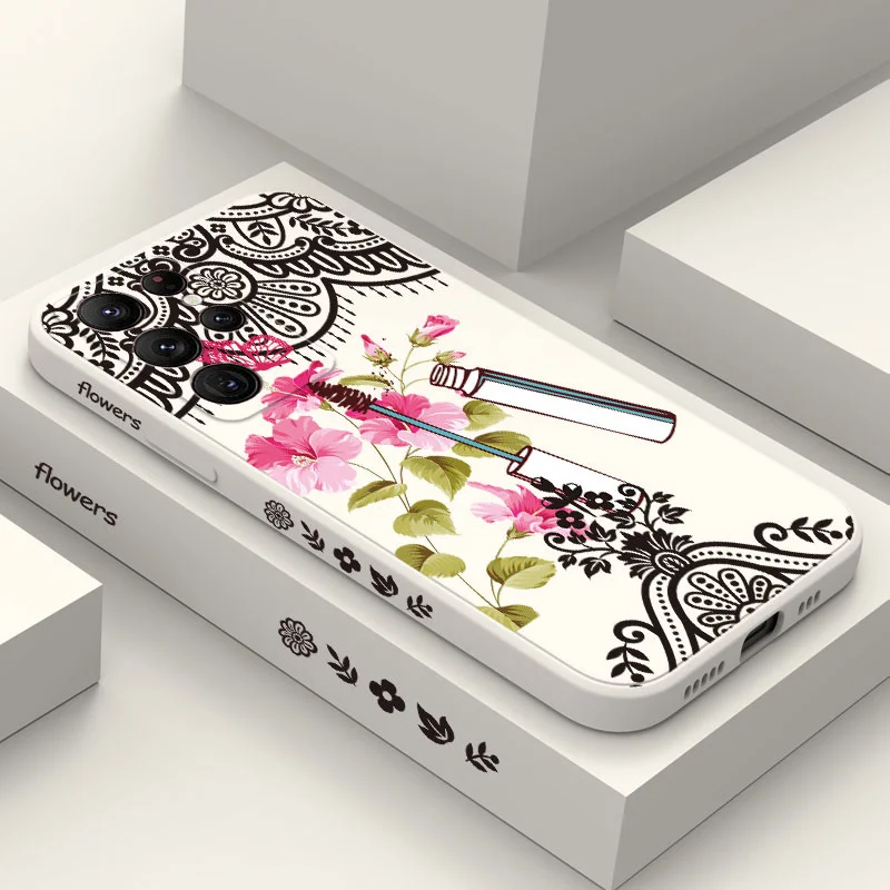 

Pattern Lip Glaze Phone Case For Samsung Galaxy S22 S21 S20 Ultra Plus FE S10 S9 S10E Note 20 ultra 10 9 Plus Cover