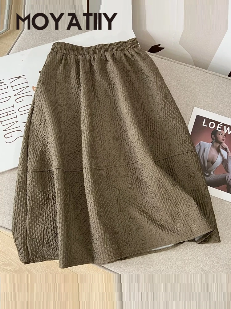 

MOYATIIY женские модные юбки Винтаж 2022 осень зима вязаный свитер юбки женские юбки стрейч талия