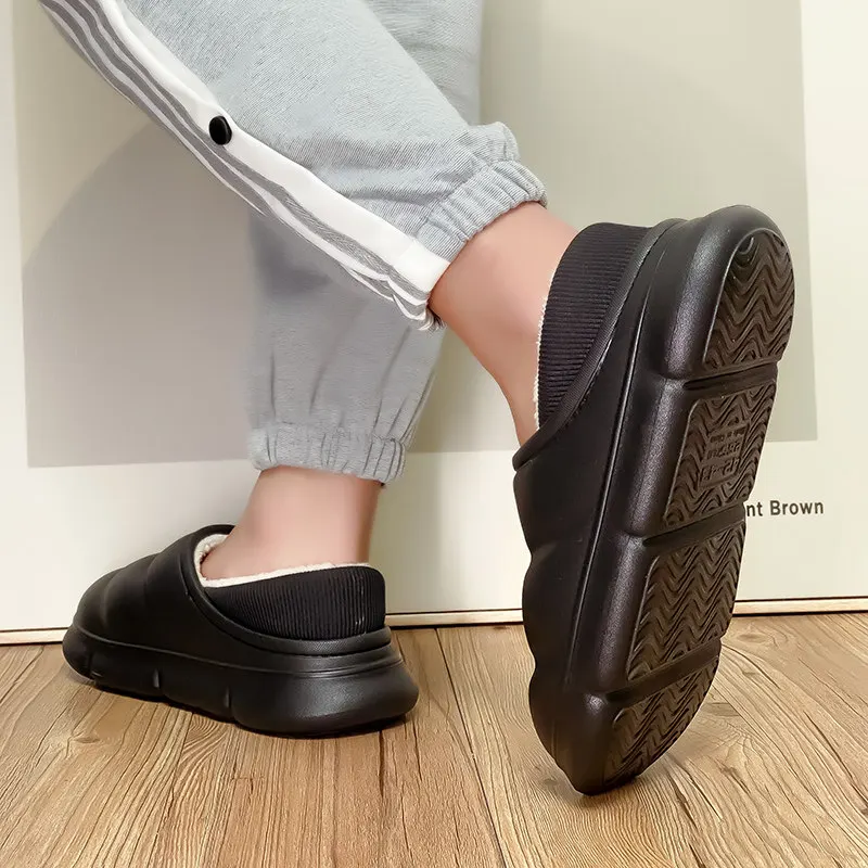 Winter Slippers Men Shoes Plush Home Slippers for Men Warm Couple Bread Shoes Comfortable Indoors Anti-slip Slipper Male Shoes