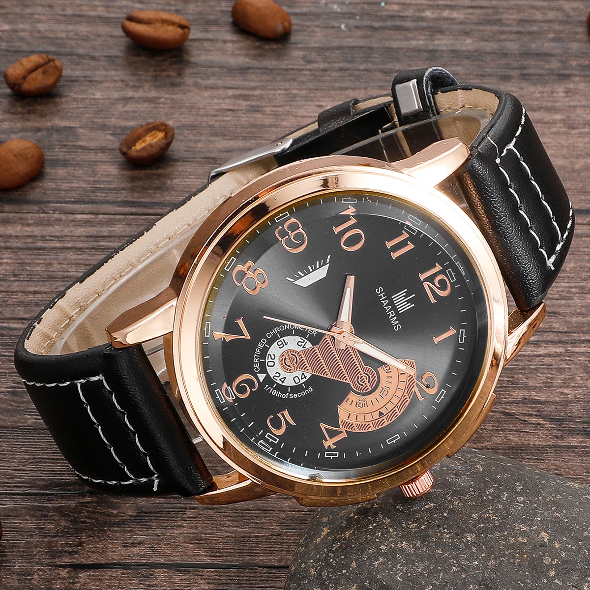 

Men's Watch+Wallet+Belt Set Male's Gift for Father's Day Birthday Gift 3pcs/set PU Strap Good-looking Casual Quartz Watch H9