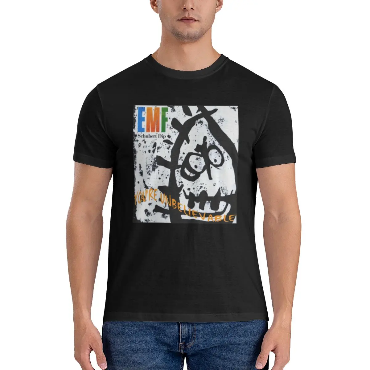 Забавная футболка Tri-blend EMF You Re Unbelievable мужская топы с принтом свободные и