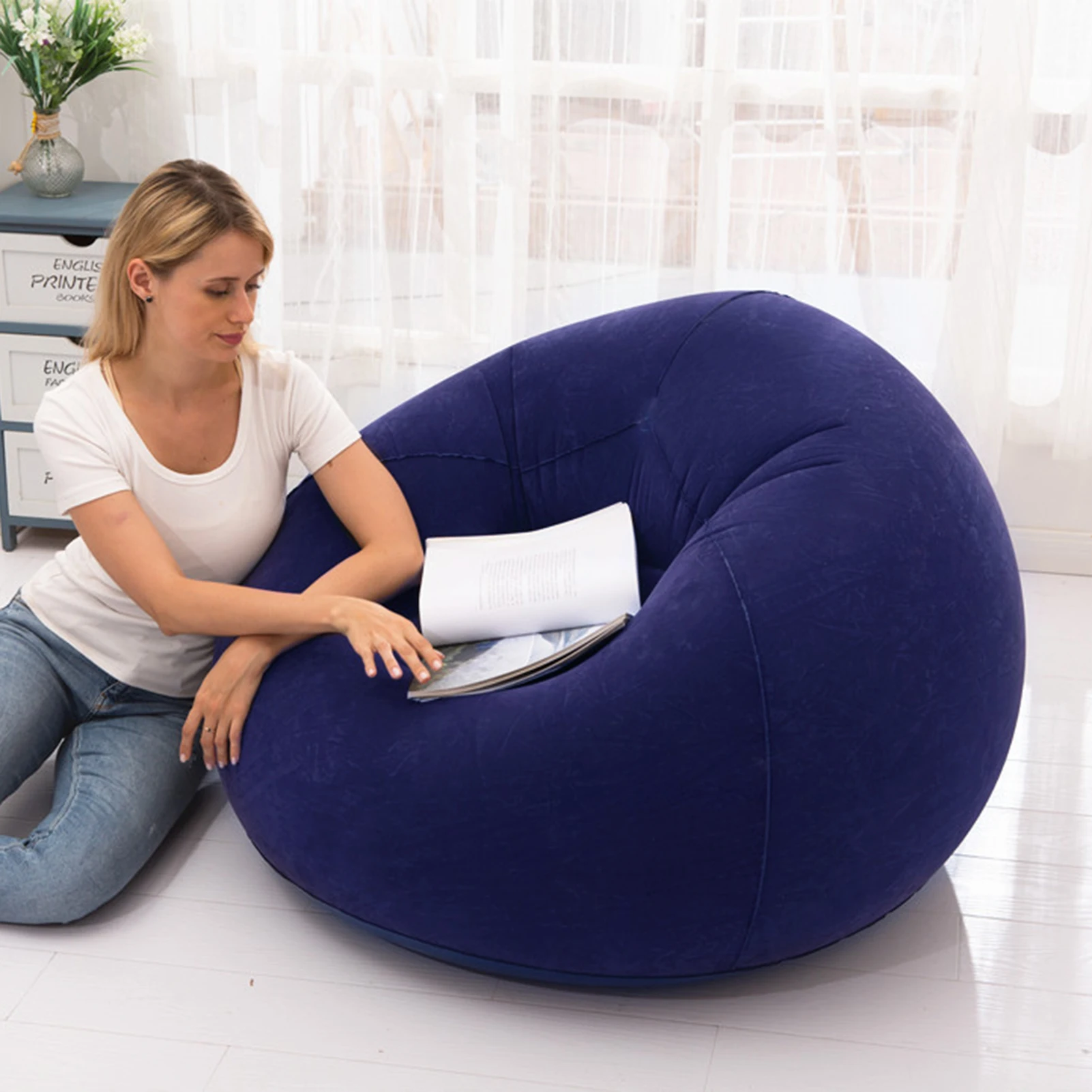 Inflatable Couch Chair Sofa Bean Bag Chair For Adults Inflatable Furniture For Bedroom Movie Night
