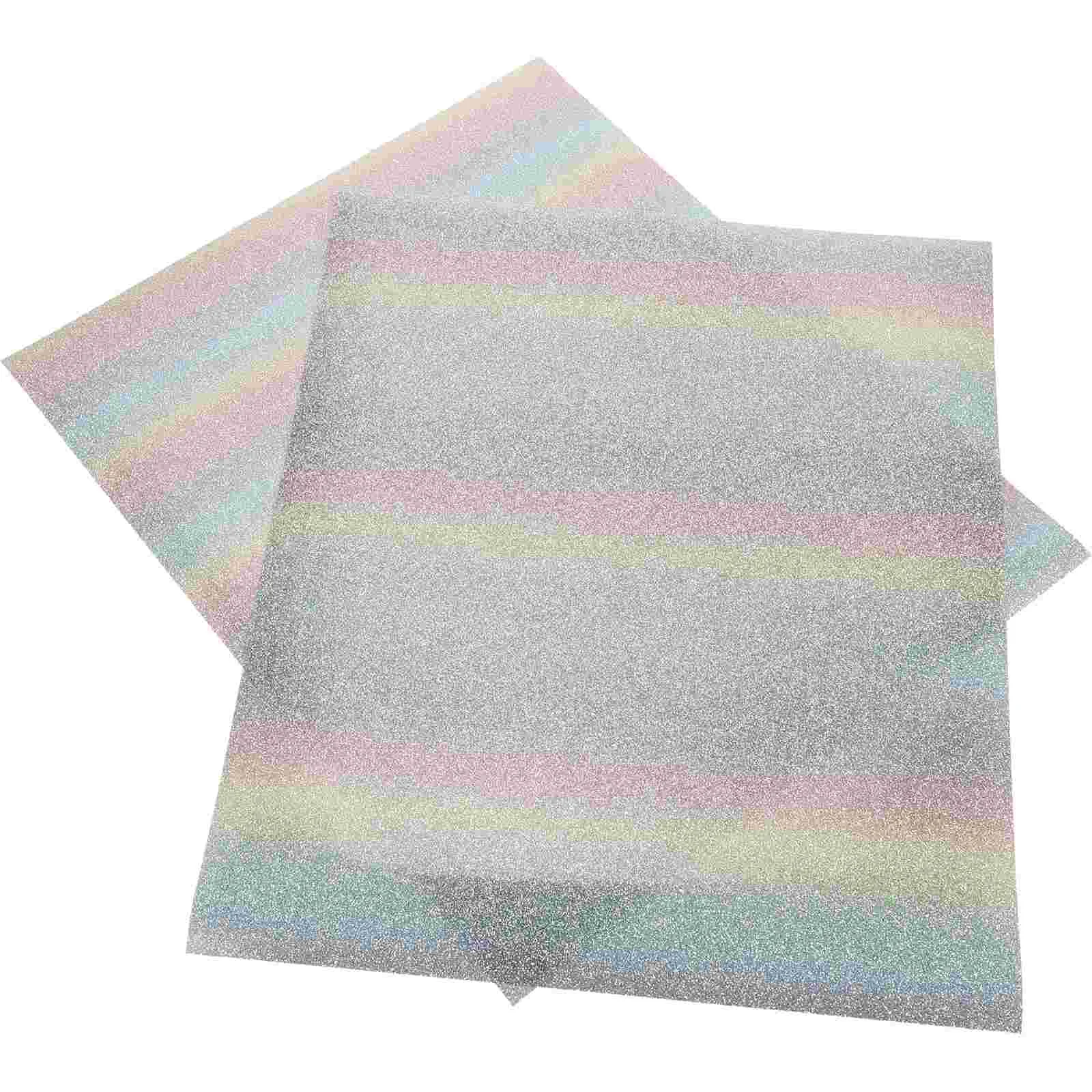 

2 Pcs Transfer Film Vinyl Adhesive Sheet The Flash Costume DIY Craft Heat Rolls Bundle Glitter Clothes Sheets