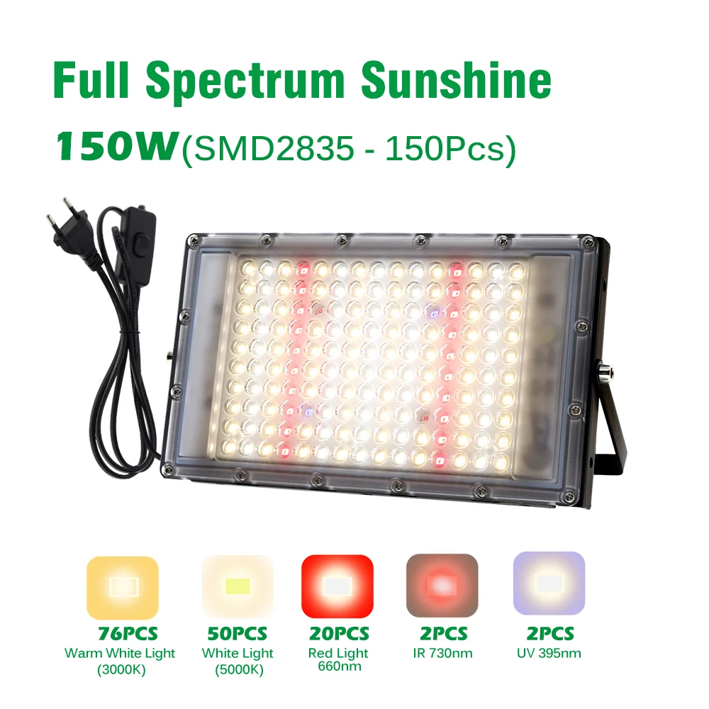 

TRANYTON Фитолампа LED полного спектра 50Вт/100Вт