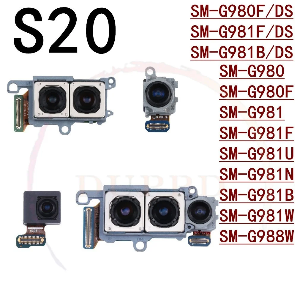 Фото Полный комплект передней и задней основной камеры для Samsung Galaxy S20 5G G980 G981 G981F G981U, широкий гибкий кабель задней камеры №2