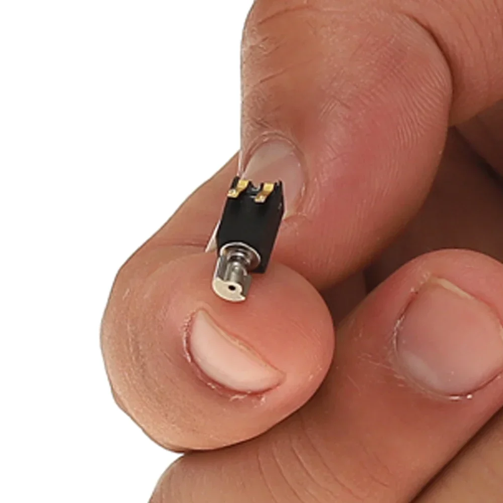 5 шт. черный 4*8 вибрационные контакты для мобильного телефона, двигатель постоянного тока 3 В-3,7 В 0408, вибрационный двигатель без сердечника, вибратор с паяной проволокой