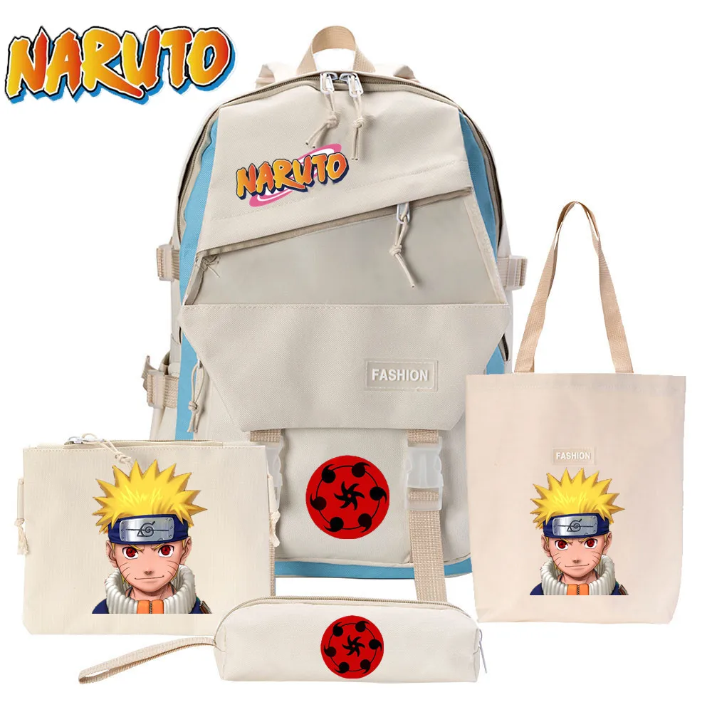 Рюкзак мужской и женский из 4 предметов вместительный модный уличный ранец с