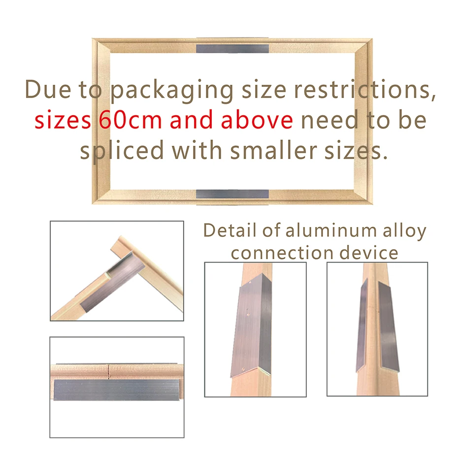 Деревянная Фоторамка 60x90 См Для 65x95 Холст Современный Стиль Настенная