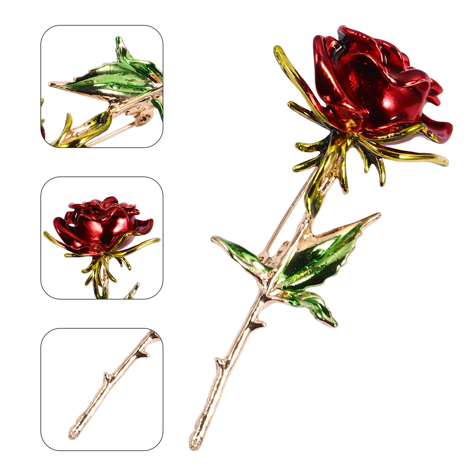 

Rose Brooch Suit Fashionable Jewelry Prop Clothing Accessory Beautiful Clothes Buckle Trendy