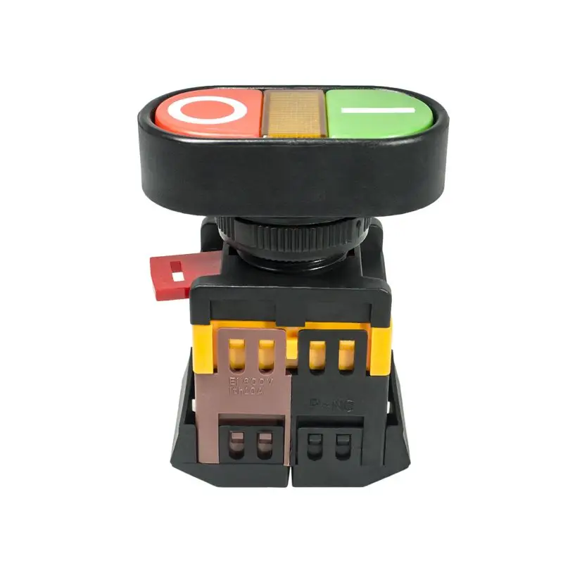 

Yellow Indicator Light I/O Red Green Start Stop Push Button Switch 660V 10A