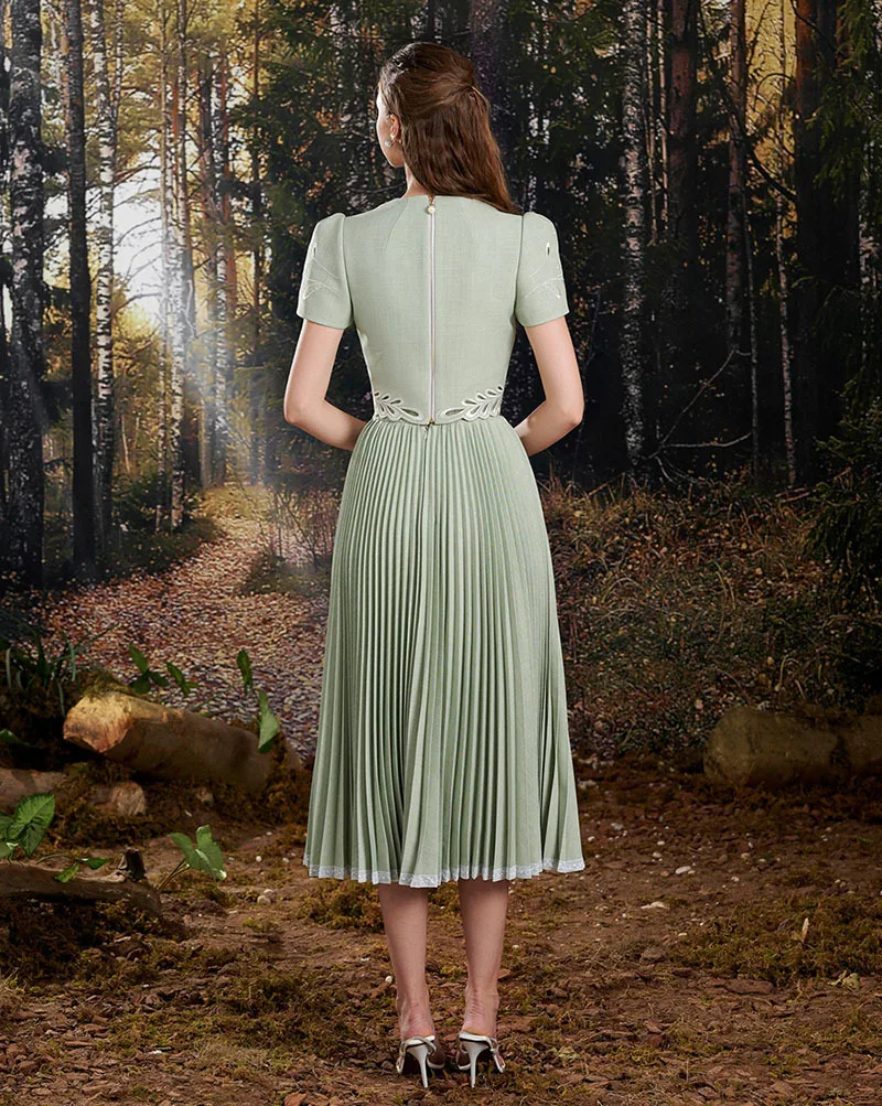 Женский винтажный комплект из двух предметов Плиссированная Юбка-миди и топ с