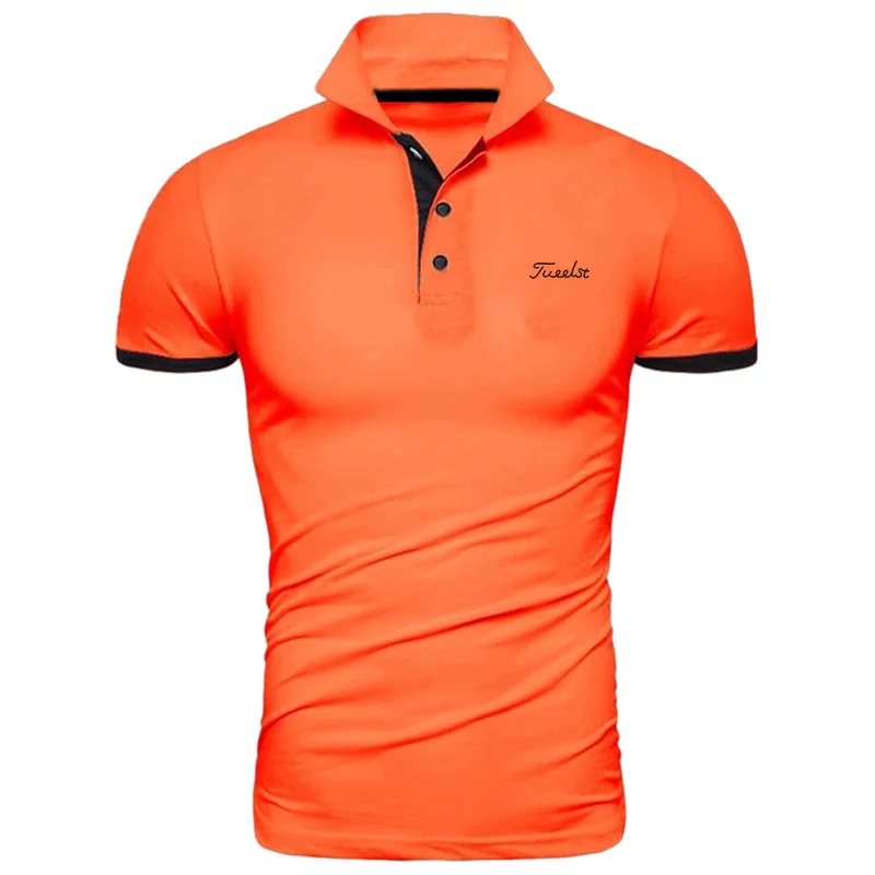 

Американский бренд, новинка, летняя мужская футболка с коротким рукавом для гольфа, быстросохнущая спортивная рубашка-поло с лацканами