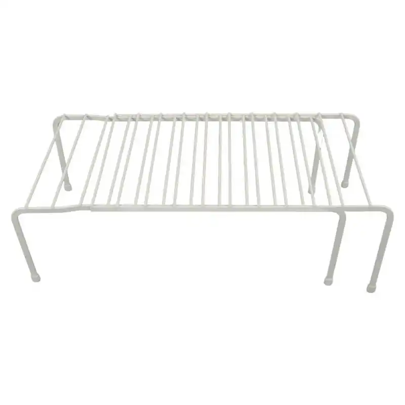 

2pcs Cabinet Storage Shelf Rack Iron Antirust Cabinet Shelf Rack Floor Standing Detachable Cupboard Shelf with Nonslip Feet