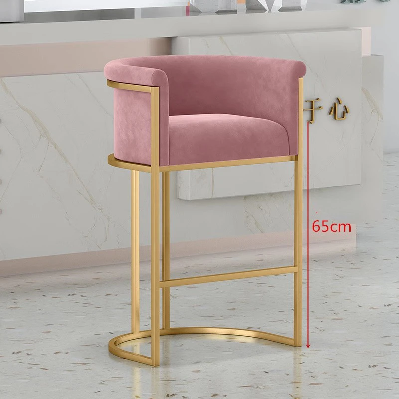 Скандинавский высокий барный стул акцент зеленый металлический столешница