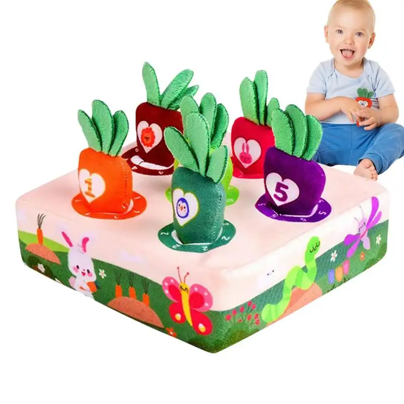 

Игрушки Монтессори, морковка, урожай моркови, игра, плюшевая игрушка для детей ясельного возраста 1-3 года, для мальчиков и девочек