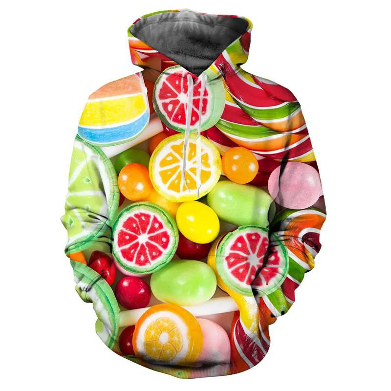 Funny Colorful Candy 3D Printed Men's Hoodie