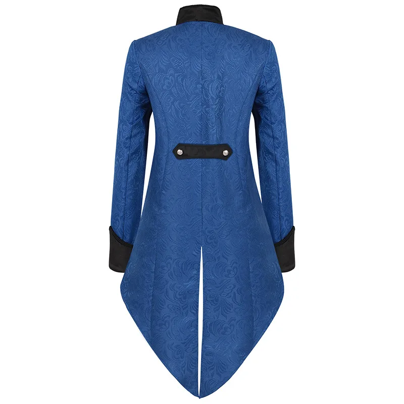 Средневековый жаккардовый викторианский Tuexdo косплей готический фрак Ренессанк