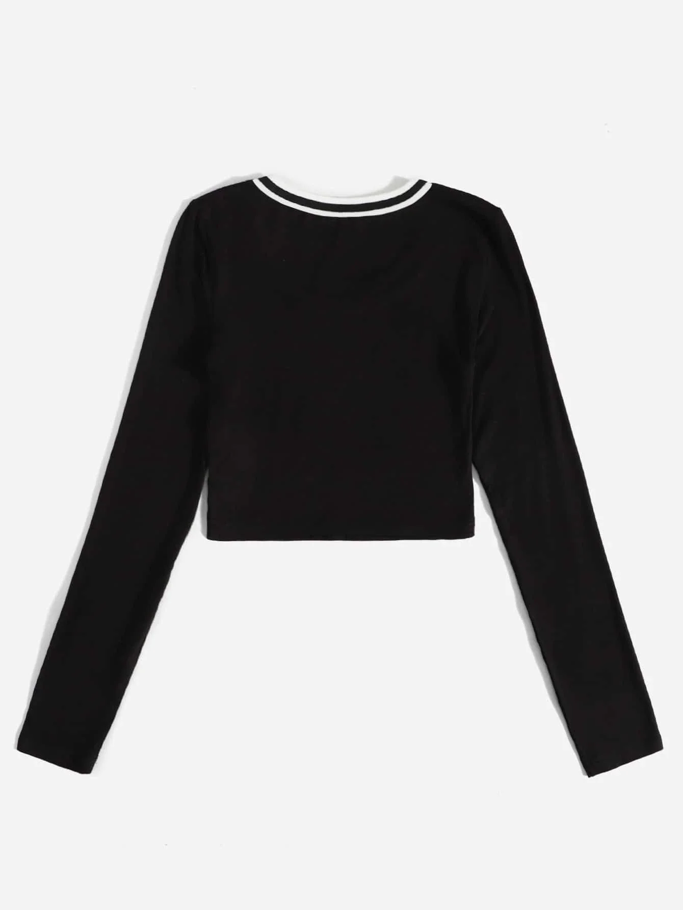 

y2k Letter Graphic Crop Tee