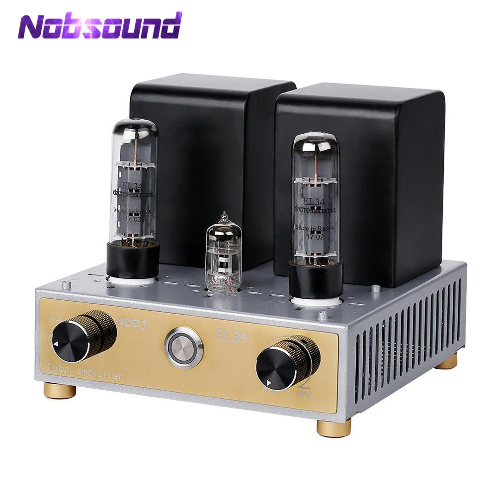 

Nobsound Mini EL34 Vacuum Tube Amplifiers HiFi Stereo Single-Ended Class A Power Amp 12W+12W