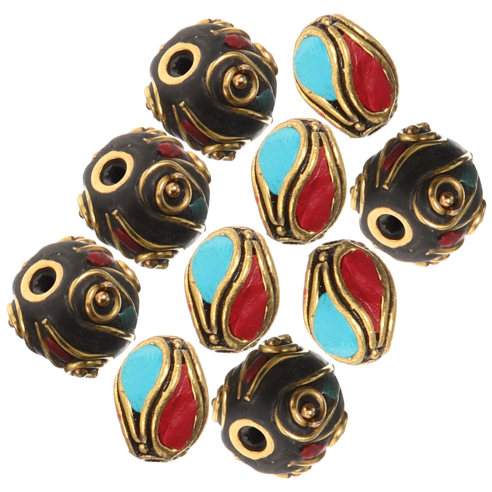 

10 Pcs Spacer Beads Loose Decorations Copper DIY Earring Materials Jewelry Supplies
