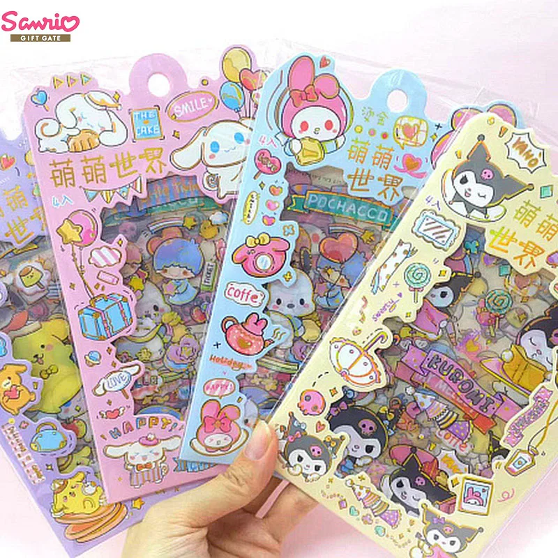 

Новинка, позолоченные прозрачные наклейки Sanrio, 30 шт.