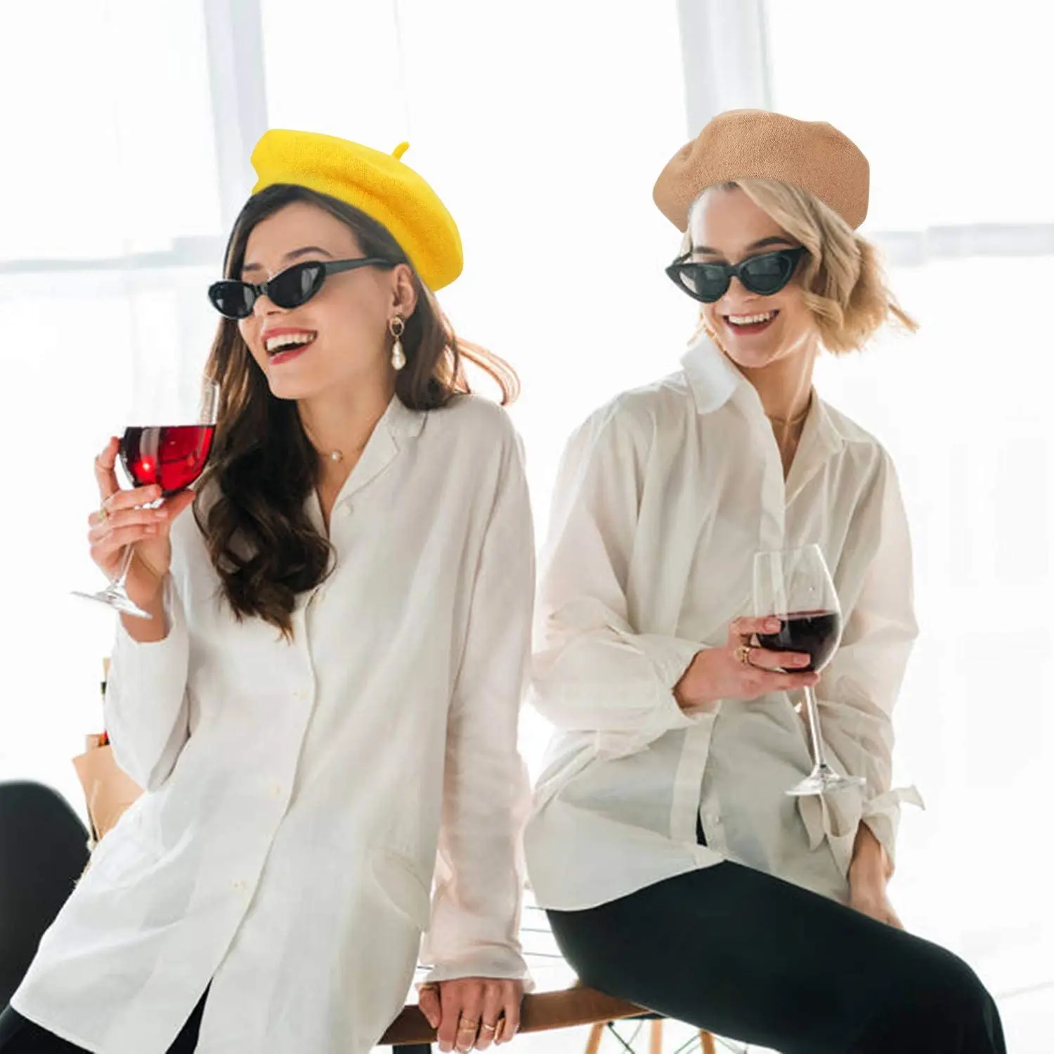 French Beret Artist Warm Wool Spring Winter Beanie Hat Women Girl Cap Vintage Plain Hats Solid Elegant Lady Berets |