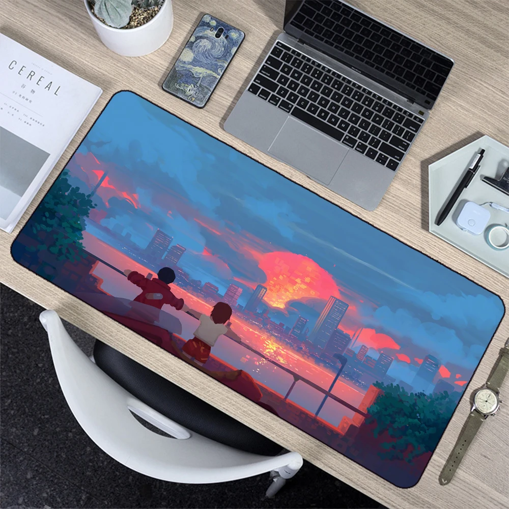 

Landscape Oil Painting Couple Anime Mouse Pad Game Accessorie Game Desktop Desk Pad Laptop Office Computer Keyboard Xl Mouse Pad